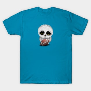Cute Baby Owl Playing With Football T-Shirt